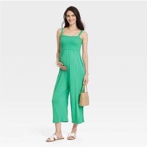 Ingrid and Isabel Smocked Maternity Jumpsuit